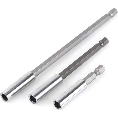 3pcs 1/4" Magnetic Bit Holder Shank Screwdriver Extension for Electric Drill