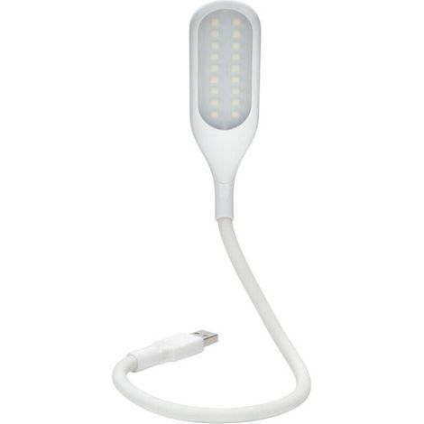 Lampe USB Réglable avec 18 LED, 3 Niveaux de Luminosité, Col de Cygne Flexible et Interrupteur Tactile pour Ordinateur Portable ou Clavier (1/4)