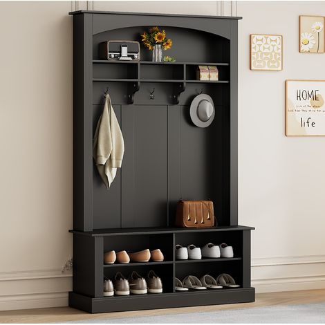 Schrank Regal Aufbewahrung 190x120x40 Schwarz OKMYHOME (1/5)