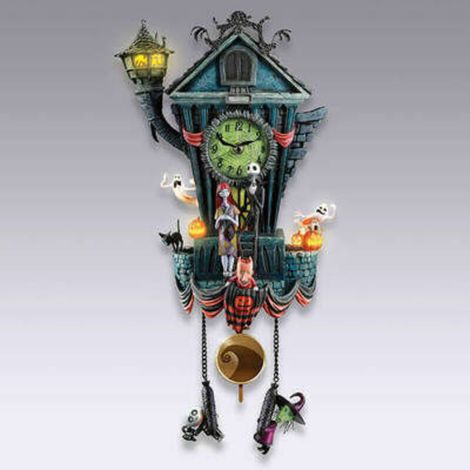 Basetbl – Halloween Cuco Wall Clock – Resin Wall Decoration – Hand-Painted Details – Festive and Spooky Atmosphere