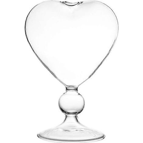 Pot de fleurs en verre en forme de cœur, vase de table, pot de fleurs, décoration intérieure, décoration de mariage ou de fête (1/5)