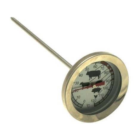 Termometro a sonda per carne in acciaio inossidabile graduato da 0 a +120°C - Altro