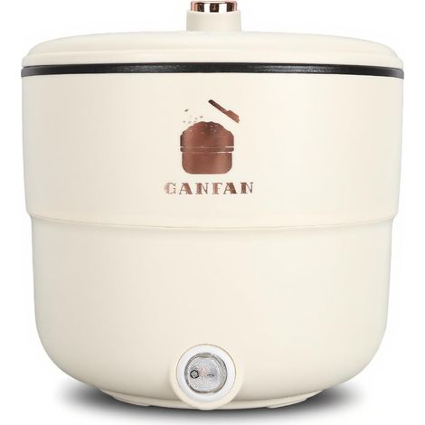 Cuiseur à Riz électrique, Mini Cuiseur à Riz Anti-brûlure Double Couche de 1,8 L, Marmite électrique Multifonctionnelle avec Revêtement Antiadhésif, pour Nouilles, Soupe, Ragoût (1/5)
