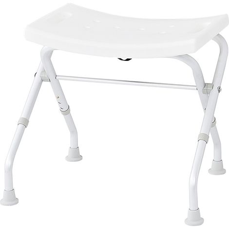 Ridder A0050301 - Sgabello pieghevole da bagno, colore: Bianco (1/5)