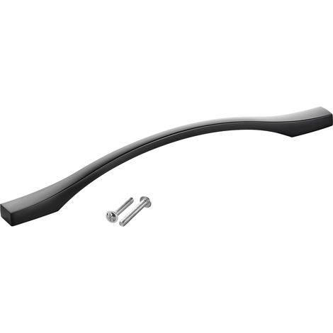 SOTECH Möbelgriff Bügelgriff Blackline XV schwarz matt Schubladengriff Schrankgriff inkl. Schrauben - Bohrlochabstand (BA) 192 mm, 1 Stück (1/4)