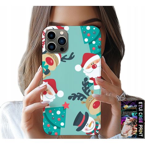 Custodia per iPhone 13 PRO MAX - Babbo Natale, renne, pupazzo di neve, motivi natalizi (1/5)