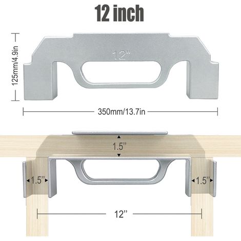 cadre de 12 pouces Outils pour ossature, gabarit de montage de montants en centimètres, serre-joints pour ossature de montants, serre-joints pour panneaux de menuiserie, 24 pouces. (1/4)