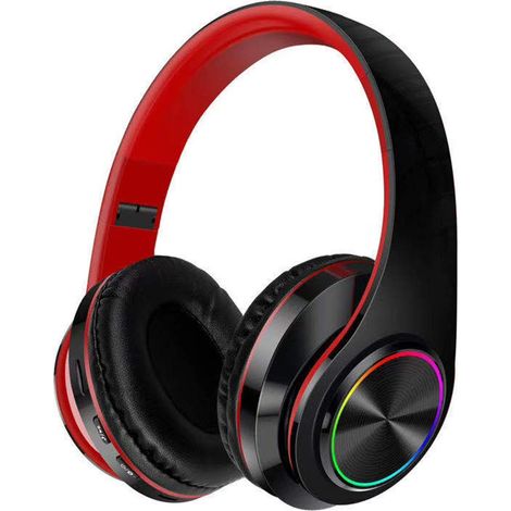 Casque sans fil Bluetooth 5.0 supra-auriculaire, écouteurs stéréo à réduction de bruit, arceau pliable rembourré pour smartphone, PC, TV, tablette et portable (1/4)
