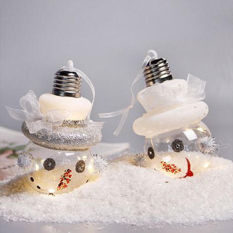 Lot de 3 boules de Noël LED lumineuses blanches pour décoration festive intérieure (1/5)