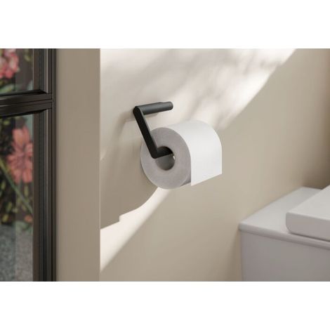 HEWI System 900 Porte-papier toilette 900.21.00060 DC  en Inox, revêtement par poudre, noir mat profond