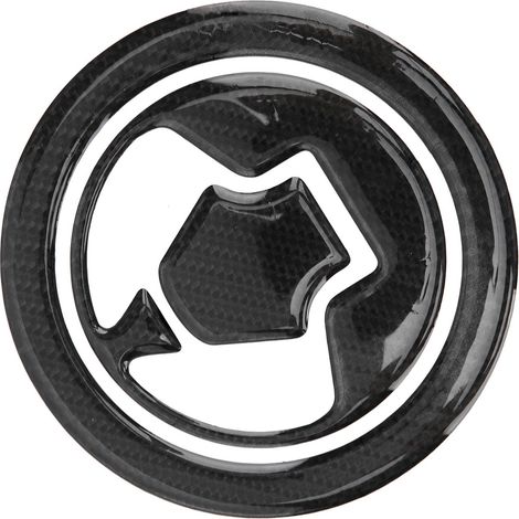 Autocollant de protection pour bouchon de réservoir de moto Kawasaki Z800, modification en résine époxy, style fibre de carbone noire. (1/5)