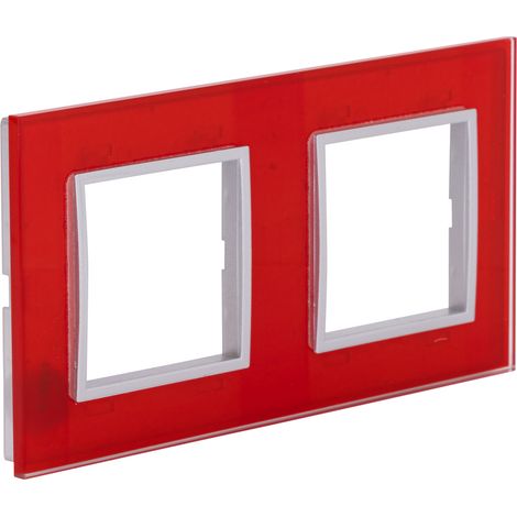 Plaque de finition double en verre Kalya - Rouge - Zenitech