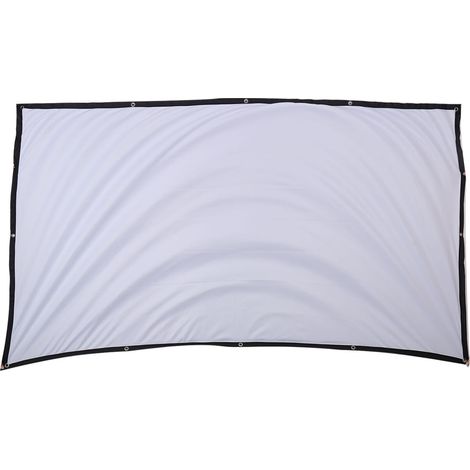 Écran de projection double couche 100 pouces 16:9 portable avec rideau anti-transparence pour home cinéma, intérieur et extérieur, bureau