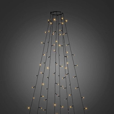 LED Baummantel mit Ring Ø 15cm 8 Stränge mit 50 Dioden Multifunktion Timer Dimmer App-gesteuert bernsteinfarben Außentrafo (1/5)