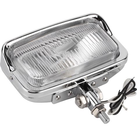 2pcs Phare Moto Rétro Carré Lumineux Double Projecteur Filetage M10 pour Motos et Quads (1/5)