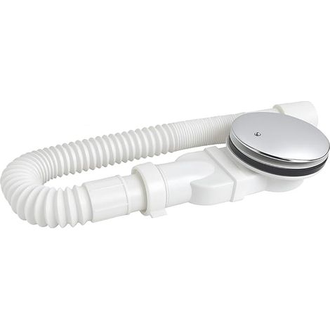 Ensemble de bonde de douche 90MM, SopimusZ extra plate évacuation ensemble trou d'évacuation pour receveur de douche, siphon avec système anti-odeurs, tamis à cheveux, tuyau flexible, couvercle chromé (1/5)