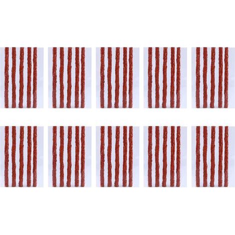 Kit de réparation pneu tubeless 50 pièces bandes caoutchouc pour scooter, moto, voiture – mèches anti-crevaison universelles (1/5)