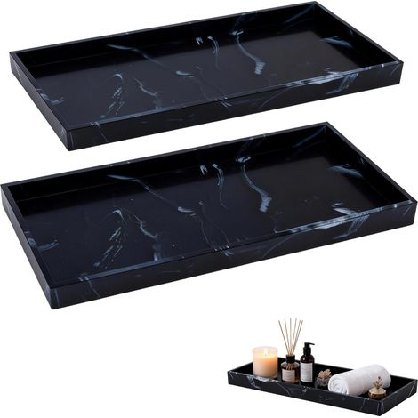 2 Plateaux, Motif Marbre, Silicone, Antidérapant, Pour Salle De Bain, Cuisine (1/5)