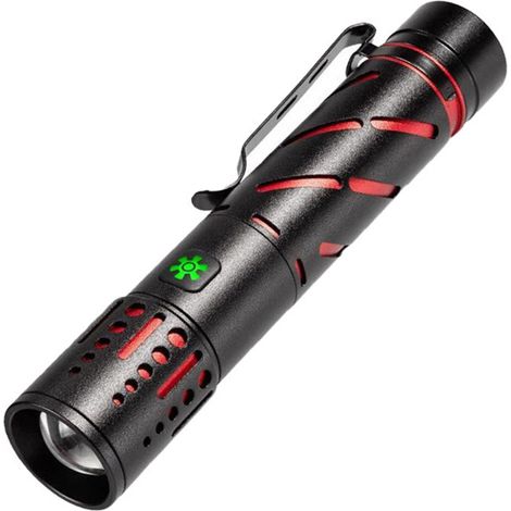 Flashlight - Rechargeable Zoom LED - Waterproof IPX6 - 1000 Lumen - Telescopic Focus - For Camping Hiking Outdoor Use - 1 Piece (1/5)