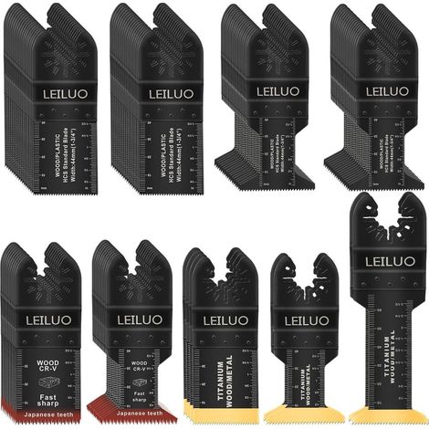 100tlg Oszilliersägeblatt-Set für Holz, Metall & Trockenbau mit Tasche (1/5)