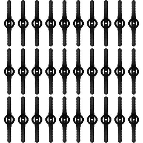 30er-Pack Ersatzmesser aus Kunststoff für Rasentrimmer – Kompatibel mit Akku-Rasentrimmern – Hochwertiges ABS-Material – Länge 139 mm – Karteo (1/5)