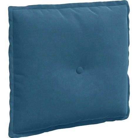 Back Pillow Blue 50 x 45 cm Corduroy Fabric vidaXL