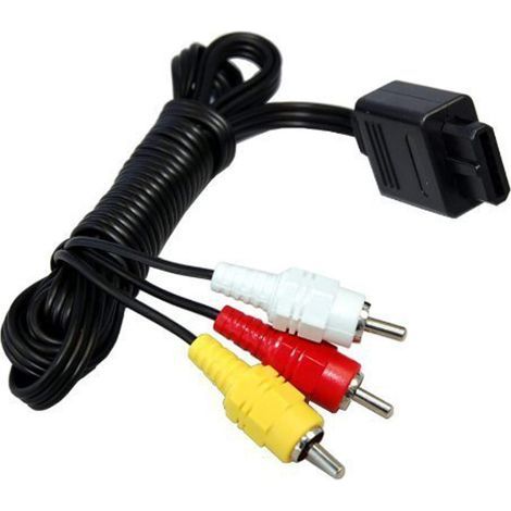 Câble Audio Vidéo AV Composite pour Nintendo 64 N64 /NGC TV Console de Jeux, Multi-connecteur RCA (1/4)