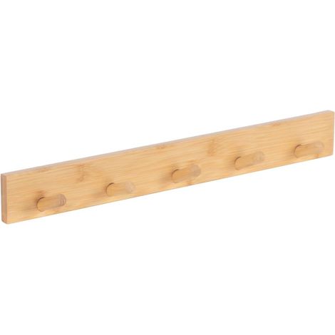 Appendiabiti in bambù con cinque ganci per il bagno BEGRYF 5,5x50x6 (1/5)