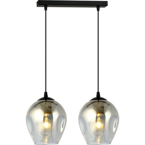Suspension Emibig Istar 2 2xE27 noir graphite verre (1/4)