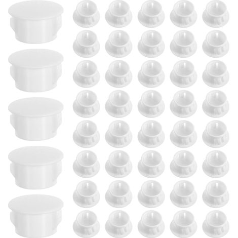 Bouchons ronds en plastique blanc Healvian 14 mm (1/5)