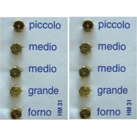 10 UGELLI PASSO 6 MB GAS BOMBOLA GPL CUCINE GAS NARDI REX LOFRA FOSTER BEKO 2 MEDI