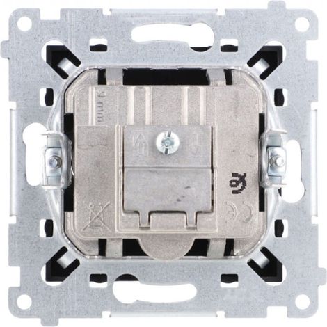 Simon 54 Presa per antenna passante R-TV (modulo) Attenuazione TV e R 10 dB nero opaco DAP10.01/49