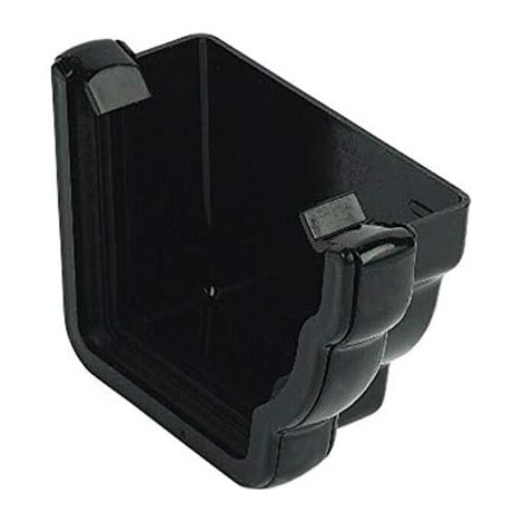 FloPlast Niagara Right Hand Stopend Black  uPVC Guttering Cap