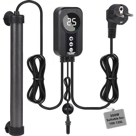 Chauffage Aquarium 300W Thermoplongeur pour Aquarium en Titane avec Contrôleur LED à écran et Capteur de Température à Température Réglable Convient Aquariums 100-120L Chauffage Poisson (1/5)