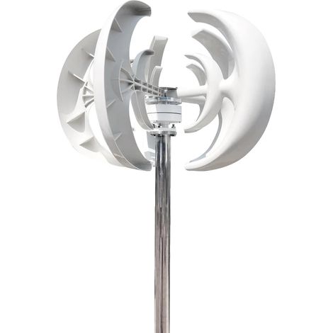 Éolienne, Conception à Axe Vertical, Haute Efficacité, blanc 2-h, 2000W-h, 48V-b (1/2)