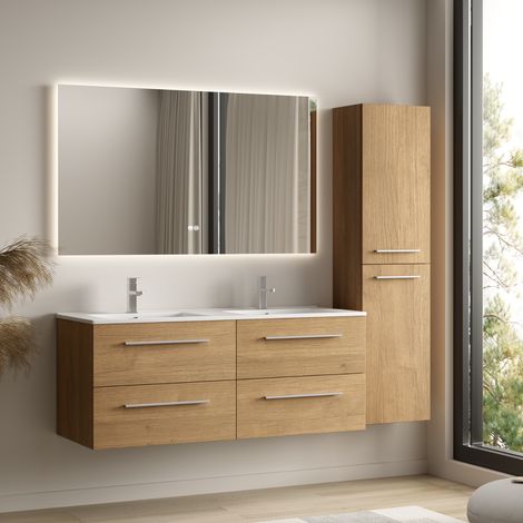 Ensemble meuble vasque 120 cm avec colonne - LOMAZOO Navero - (1/5)