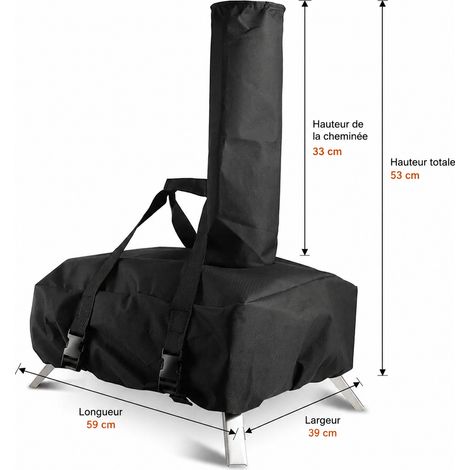 Housse de protection pour four à pizza extérieur aidpiza 12 Oxford 420D noir 22.8 15inch 20.5 aidpiza 25 × 25 × 3 cm 250 g – Livraison gratuite