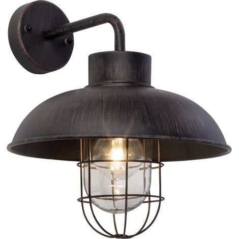 BRILLIANT lampe Portland applique murale d'extérieur suspendue couleur rouille 1x A60, E27, 60W, adapté aux lampes standard (non incluses) Échelle A ++ à E Classe de protection IP: 44 - éta (1/3)