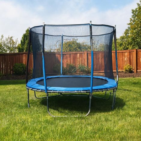 SunJet Trampoline, trampoline de jardin, Bleu, pour enfant en acier - Réf. G8BDEIMR35N5 (1/5)