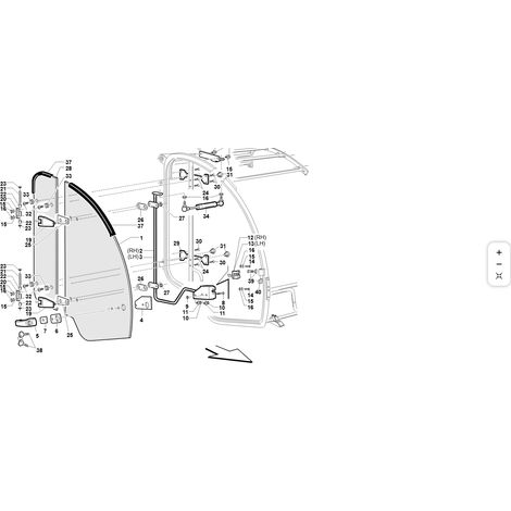 Cristal lateral para puerta ROPS ORIGINAL KUBOTA GIANNI FERRARI 00.99.01.0060