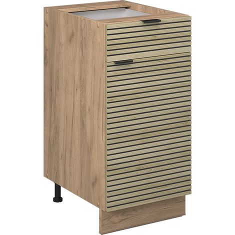 Meuble bas de cuisine Fame-Line, Panneau en chêne, 40cm sans plan de travail, Vicco (1/5)