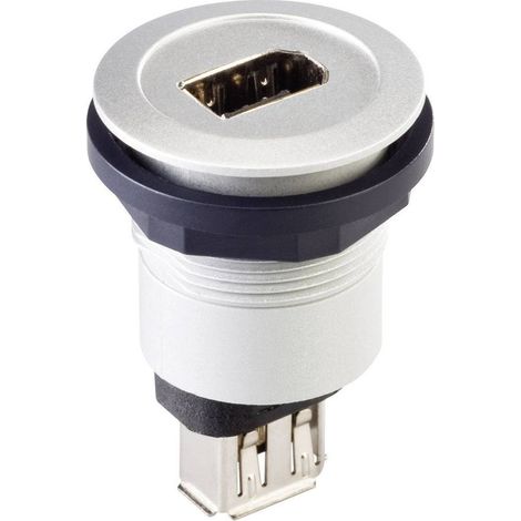 Embase femelle à encastrer Firewire IEEE 1394 argent IP65 Contenu: 1 pc(s) Schlegel RRJFW6STB (1/2)