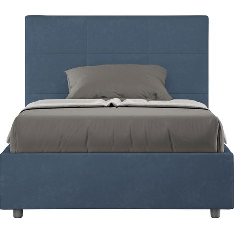 Letto 1 Piazza e Mezzo 120x200 cm Senza Rete Mika Blu (1/5)