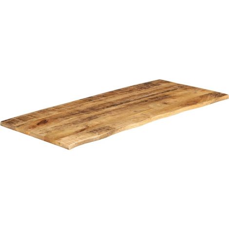 Maison Exclusive - Piano Tavolo 140x60x2,5 cm Bordi Vivi Legno di Mango Grezzo (1/5)