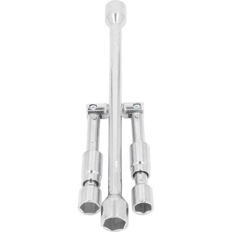 Jeffergarden Clé à roue pliable 14 pouces en croix à 4 voies pour pneus de voiture, camion et SUV (1/5)