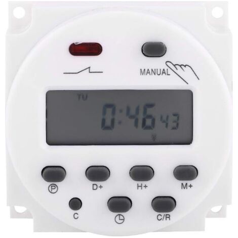 LCD Digital Timer Weekly Programmable Microcomputer Time Switch Relay Timer 17on17off(24V) (1/5)