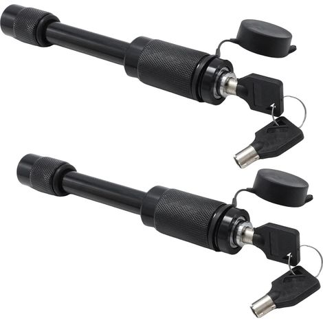 Lot de 2 serrures d'attelage de remorque 5/8" avec 2 clés, serrure d'attelage à fermeture identique pour remorques, vélos et camping-cars (1/5)