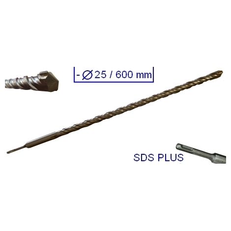 Punta gigante a doppia elica attacco SDS Plus 600x25mm (1/2)