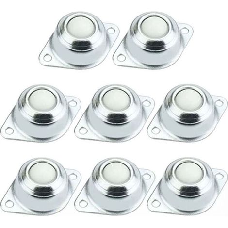 8 pièces Roulettes à Billes, Transfert Roulettes de Meubles,Nylon Roulettes à Bille, Rouleaux à Billes en Nylon et en Acier Inoxydable, Rotation à 360 Degrés, pour Meubles, Etagères, Vitrine (1/5)