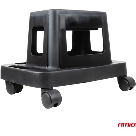 Chaise d'atelier sur roulettes avec rangement pour outils 150 kg amio-04269 (1/5)